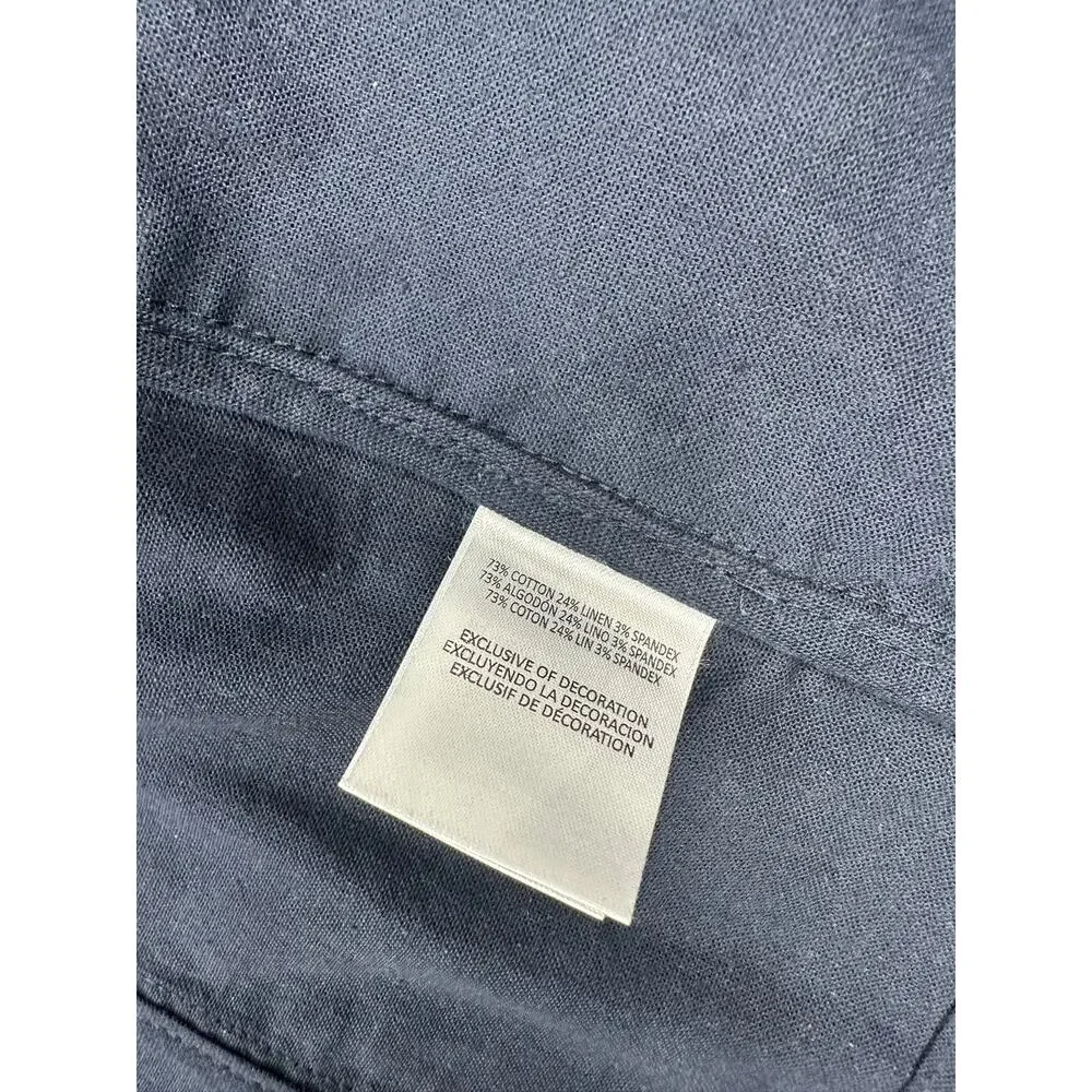 Ike Behar Unstructured Suit Dark Navy Cotton Linen Spandex NWT Medium Men's - Picture 14 of 16